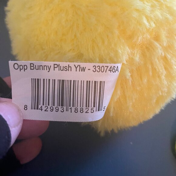 Walmart Plush Bunny Toys Soft Easter Bunny Dolls Lot of 2 Yellow Green 7.5" - Picture 7 of 9
